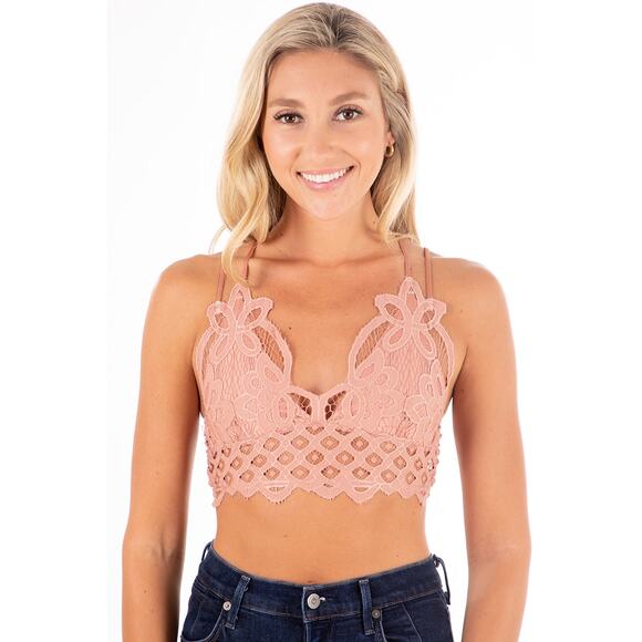 Mauve Crochet Lace Bralette - S - Picture 1 of 7